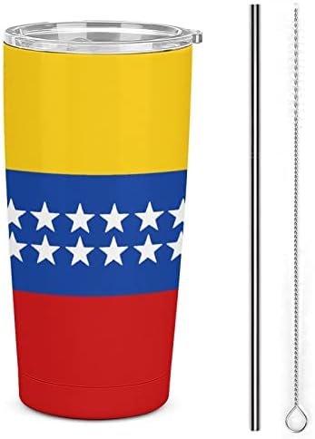 Bandeira de Gran Colômbia 20oz de caneca de caneca de caneca de caneca de caneca de caneca isolada Copo de aço inoxidável