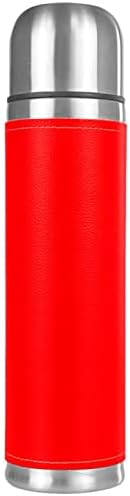 Red Red Aço inoxidável Brulha de água à prova de vazamento, Flask com isolamento de parede dupla de parede dupla caneca de viagem 17 oz