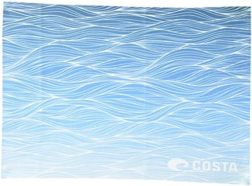 Costa del Mar 5x7 Pano de limpeza de microfibra reciclada, New Wave Blue, 5 x 7