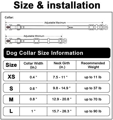 Colarinho de cachorro colares básicos ajustáveis ​​personalizados macios confortáveis ​​para filhotes pequenos cães grandes
