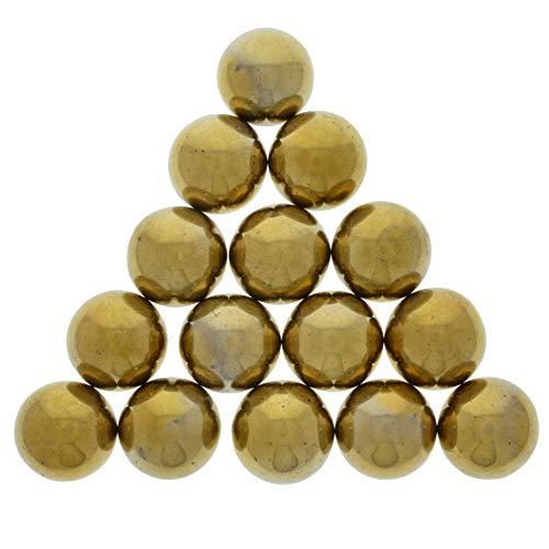 Materiais de Fantasia: 100 PCs Rounds de hematita magnética ouro - Tamanho de 1 polegada - ímãs de ferrite a granel para artesanato,