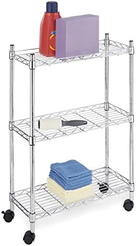 Whitmor Supreme Laundry Cart e Solução de armazenamento versátil - Chrome
