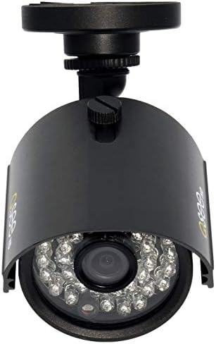 Câmera complementar de segurança residencial de Q-See, 720p Analog HD Add-On Bullet Security Camera, Visão Noturna, Indoor e Outdoor, Black