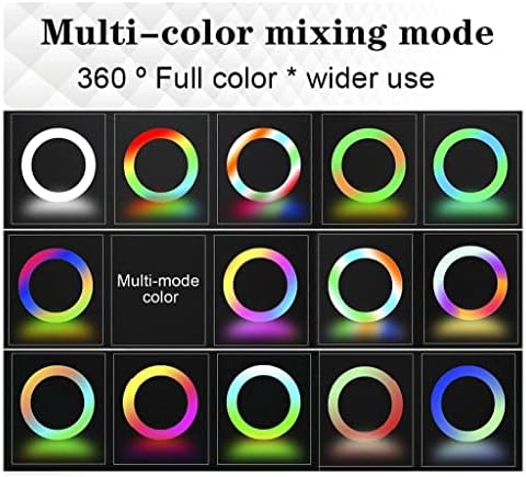 ZCMEB 10 polegadas RGB Ring Light com remoto LED Photograpic Ring Light Light Selfie Tripé com Stand