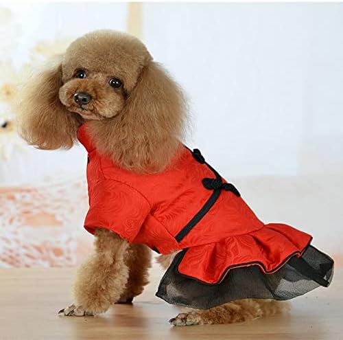 FEGOCLT Vestido de estimação cachorro estilo chinês Tang Tang Roupos de princesa Cat Cat Dog Roupas de cachorro