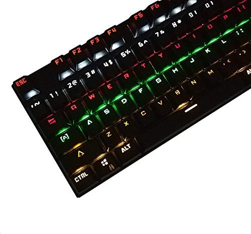 Captianknk RGB Hybrid Optical Mechic Gaming Teclado 104 teclado mecânico, interruptor azul para jogadores de PC com Windows