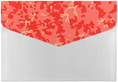 Padrão de camuflagem de cor coral vivo de 6 bolsos de expansão da pasta plástica Importana de documentos de documentos