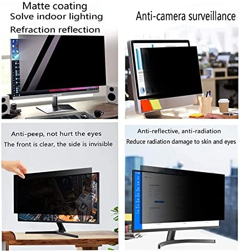 Filtro de tela de privacidade de computadores da CUI Inc ， Filtro de tela de privacidade removível anti-azul e anti-brilho, para filtro