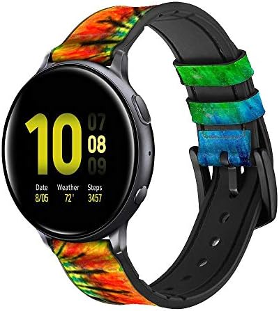 CA0723 TIY DYE CEATH E SILICONE SMART SMILT RATOR BAND Strap for Samsung Galaxy Watch, Watch3 Active, Active2, Gear Sport, Gear S2