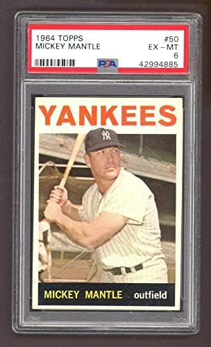 1964 Topps 50 Mickey Mantle New York Yankees PSA PSA 6,00 Yankees