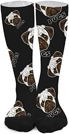 WeedKeycat Cute Pugs Crews Socks Novidade Funny Print Graphic Casual Moderate espessura para o outono da primavera e inverno