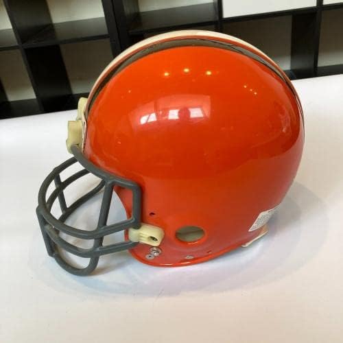 Jim Brown assinou o Cleveland Browns em tamanho real Riddell Authentic Helmet JSA COA - Capacetes NFL autografados