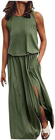 Vestido de tamanho plus size nokmopo para mulheres mangas formais de cor de cor sólida de cor sólida, vestidos longos praia