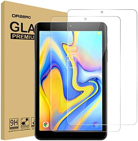 Protetor de tela de vidro temperado orzeiro compatível com o Samsung Galaxy Tab a 8,0 polegadas de 2018, 9 dureza HD anti-arranhão