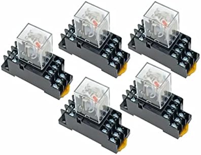 Relé 5set CEKGDB com bobina de soquete Geral DPDT Micro mini -relé eletromagnético LED LED AC 110/220V DC 12/24V My2nj My3nj