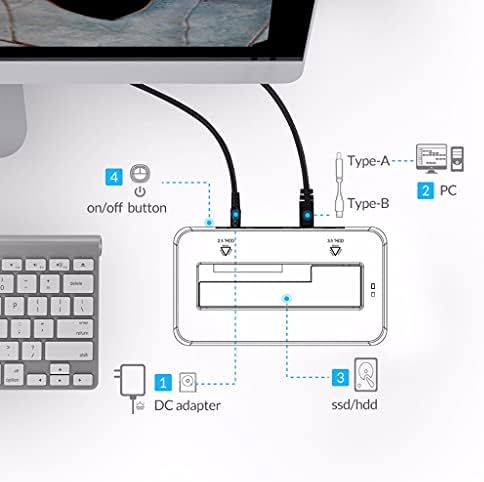 ZLXDP CASE SATA TO USB 3.0 DUCKING DOCKKING SPEU SPELE SPED para 2,5 ''/ 3,5 SSD HDD com adaptador de energia de 12V