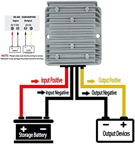 Conversor CC a DC 12V 10A 120W para conversor de 18V a 12V, conversor de 48V a 12V de 24V a 12V conversor de 20V a 12V