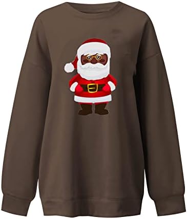 Camisa de manga comprida de Natal de grande porte feminino Sorto de gesouros do namorado de lã de lã de Winter Sweathers de