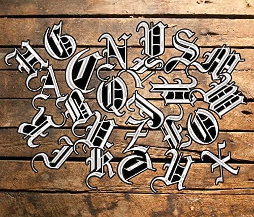 A carta de alfaiataria de Pinkman patches grande e velho alfabeto inglês 26pcs a-z bordado ferro bordado em esgoto Acessórios