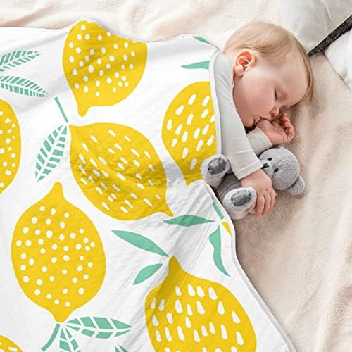 Mchiver Lemons Cobertores de bebê para meninas meninos recebendo cobertores menina cobertor cobertor cobertor de bebê cobertor para menino recém -nascido Presentes de bebê