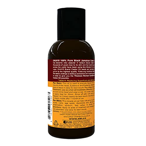 Ok Oil de mamona jamaicana preta 4oz