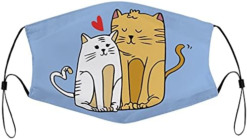 MODEN Reutilable lavable roupas de segurança máscaras de poeira tampas de boca imprimida casal animal pintura de animais romance de gato para escudos bucais de saúde