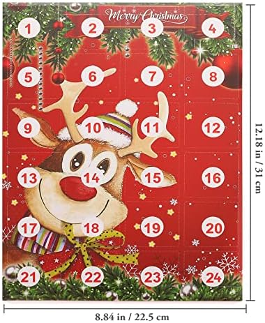 Caixa de presente do calendário do advento de Natal: Toys de chaves de contagem regressiva de Natal para a festa de férias