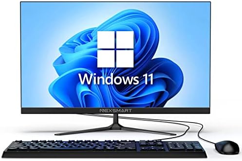 Windows 11 Desktop Computer Intel Celeron N5095 2,9 GHz All em um PC 23 polegadas 8 GB RAM 512 GB SSD 1920 * 1080 IPS Computador com WiFi e Bluetooth, teclado sem fio Bluetooth e mouse