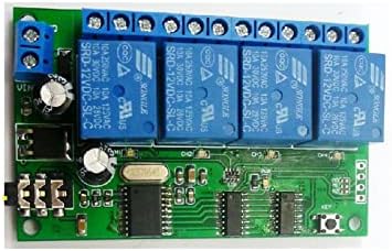 PIKIS AD22B04 DC 12V Relé de 4 canais MT8870 DTMF Módulo de relé de controle remoto do decodificador de tom de tom DTMF