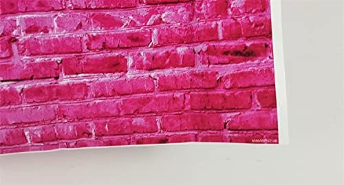 Afoto de 7x5ft rosa parede de tijolos de parede de parede de feliz aniversário Mesa de decoração de decoração fotografia