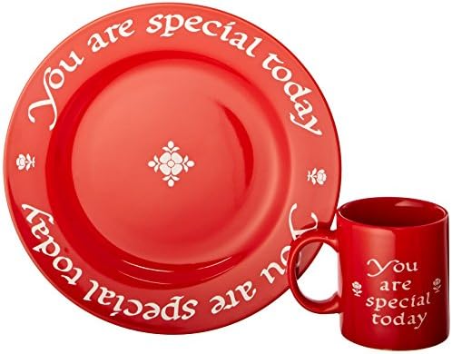 Waechtersbach Você é um prato especial, prato de aniversário ou prato de ocasião especial para comemorações - placa de jantar vermelha,