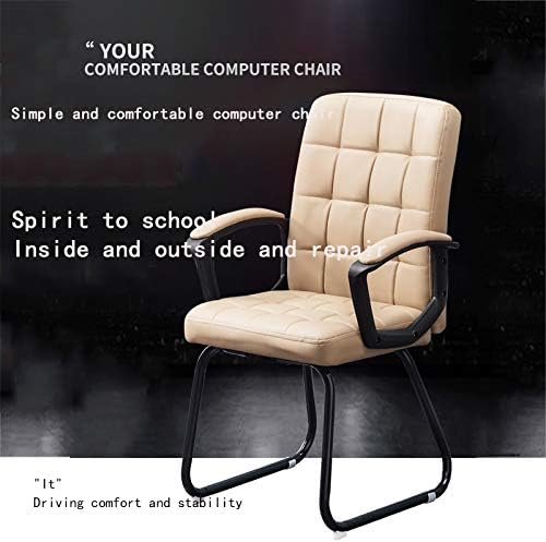 Cadeira de escritório Wowdawn, backrest de apoio de braço fixo do tubo de aço, cadeira moderna e simples de computador, com 150 kg,