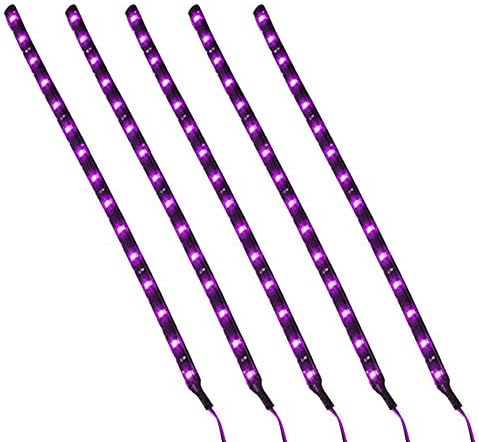 Esuporpp 5pcs 30cm 15 LEDs SMD Impermeável à prova d'água Purple Light Firt Light Light Flexible Strip