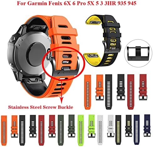 Eidkgd Quickfit WatchBand para Garmin Fenix ​​6 6 Pro Silicone EasyFit Strap para Fenix ​​6x 5x 5x mais 3 3HR Relógio 26