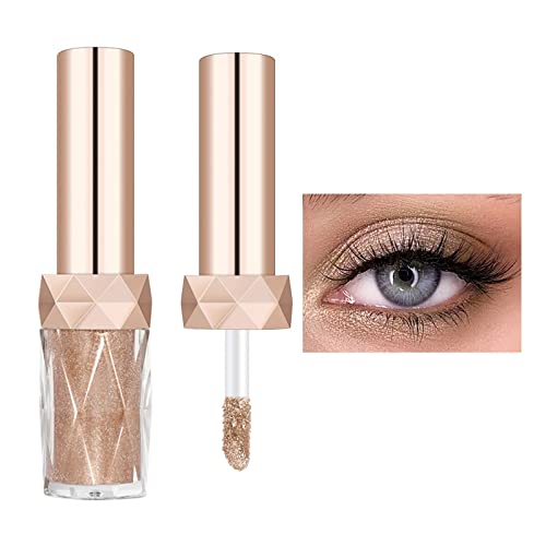 6 Cores Eyeshadow líquido Glitter Shimmer Smoky Olhe, cobertura de uma varredura, brilho fosco brilhante Diamond Pearl Eye Shadow