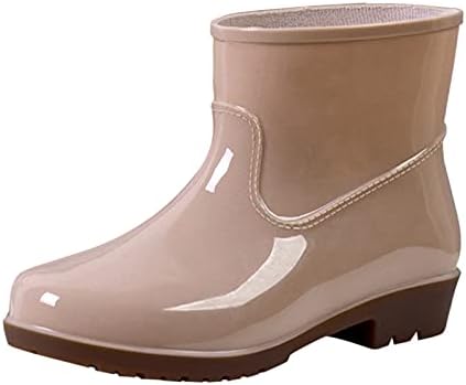 Mulheres botas de chuva tamanho 12, mulheres de altura do tornozelo de corte médio botas de chuva de borracha, botas leves à
