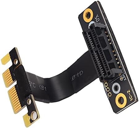 Conectores pcie x1 riser cabo duplo 90 graus ângulo reto PCIE 3.0 x1 a x1 Extensão Cabo de 8 Gbps PCI Express 1x RISER RISE RIPBONE