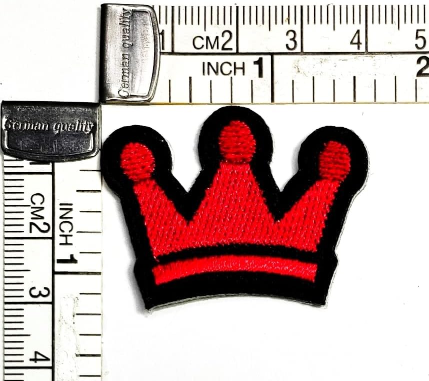 Kleenplus Mini Red Crown Iron on Patches Queen desenho animado infantil moda moda estilo bordado motivos de apliques de decoração de figurino