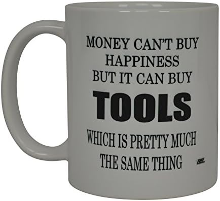 Rogue River Tactical Funnic Mechanic Coffee Caneca dinheiro não pode comprar felicidade compra ferramentas de novidade xícara ótima