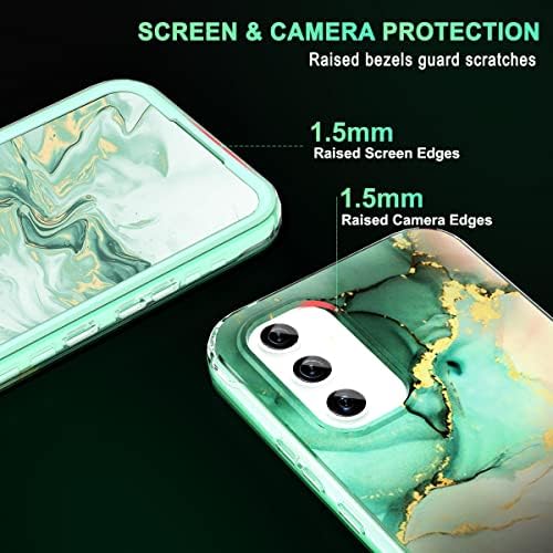 Casetego Compatível com caixa Galaxy A54 5G, Design de mármore Camada dupla à prova de choque de corpo inteiro robusto