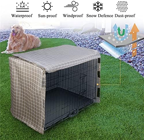 LKEIYAY DOG CRATE CABER - 36 polegadas de privacidade durável Poliéster Capa de capa de capa de capa de gaiola para arame Centro -oeste