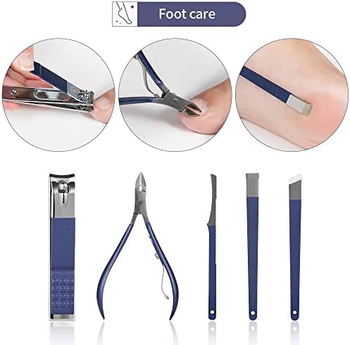 Ganyuu 4-15 PCs Scissors de unhas Clippers de unhas Definir a aço inoxidável Pedicure Cutter unhas Conjunto de manicure portátil de manicure