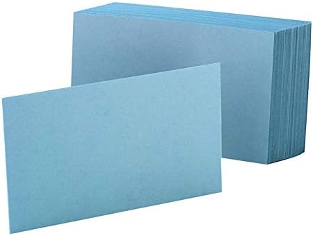 Oxford 7420blu não abriu cartões de índice, 4 x 6, azul, 100/pacote