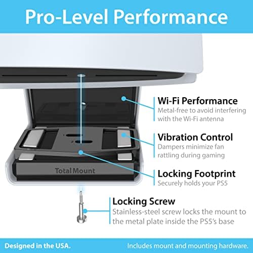 Totalmount Wall Mount for PS5 - Mounts PlayStation 5 em uma parede pela sua TV