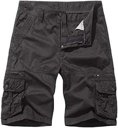 HEHOAH Mens shorts casuais, shorts de carga masculina casual 5 polegadas Capri Shorts Ajuste relaxado com bolsos