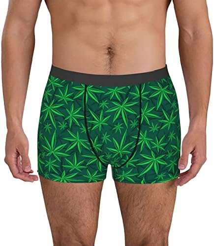 Jgpye masculino masculino Briefes de ervas daninhas Turncos de roupas íntimas suaves de calcinha de cintura larga