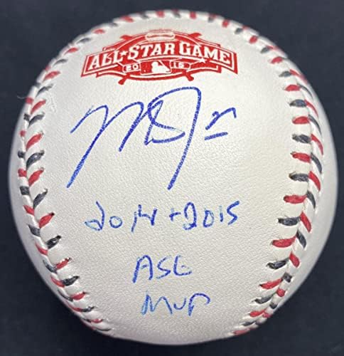 Mike Trout 2014-2015 ASG MVP assinou 2015 All Star Game Logo Baseball MLB Holo - Bolalls autografados