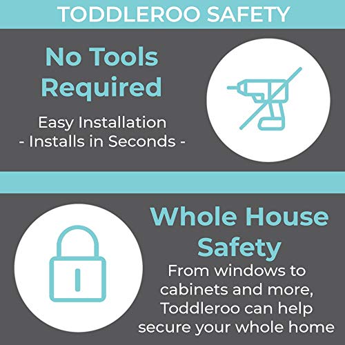 Toddleroo by North States Ajusta Bloqueios de cinta | Bloqueios de segurança multifuncionais que funcionam em geladeiras, armários,