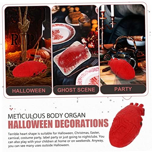 Tofficu 3pcs Organ Props Human Body Brinquedo O Mannequin Fake Body Parts com Fake Blower Halloween Heart Human para Halloween Party