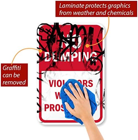 SmartSign “Sem despejo - os infratores serão processados”. 12 x 18 de alumínio